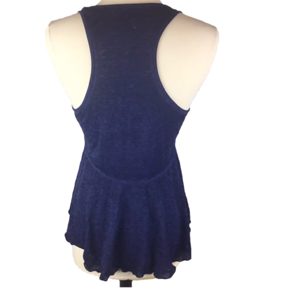 Blue sleeveless‎ Peplum top - Picture 4 of 5